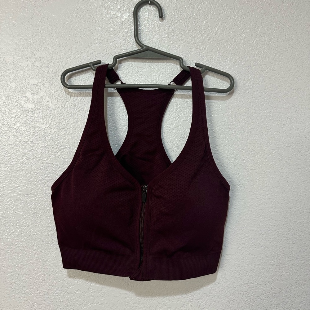 Xersion zip up sports bra